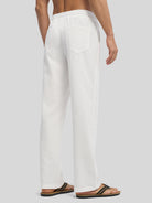 Willit Men's Casual Linen Drawstring Pants 30 In_white3