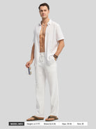 Willit Men's Casual Linen Drawstring Pants 30 In_white5
