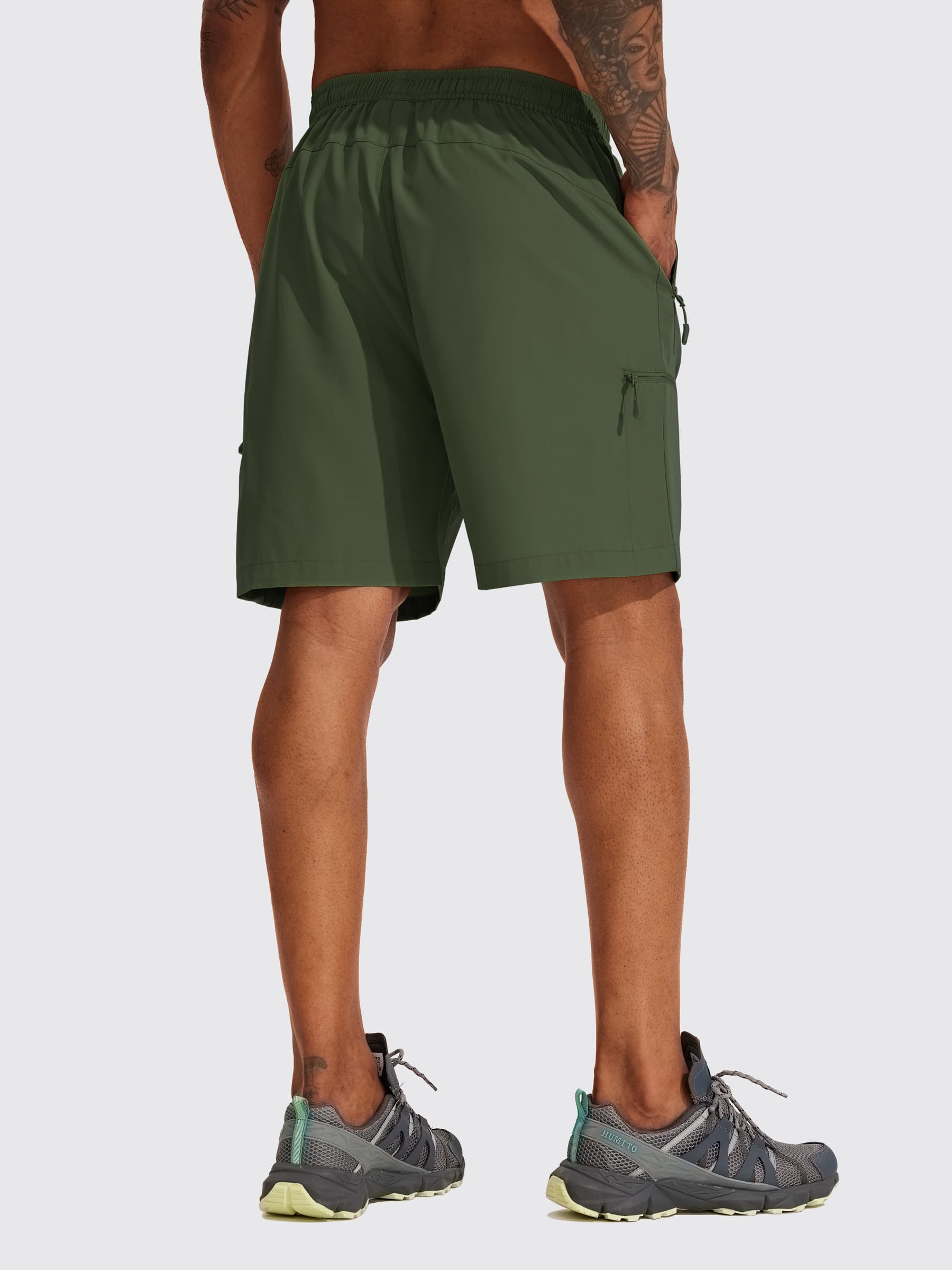 Men's Lightweight Cargo Shorts 7 Inch_ArmyGreen2