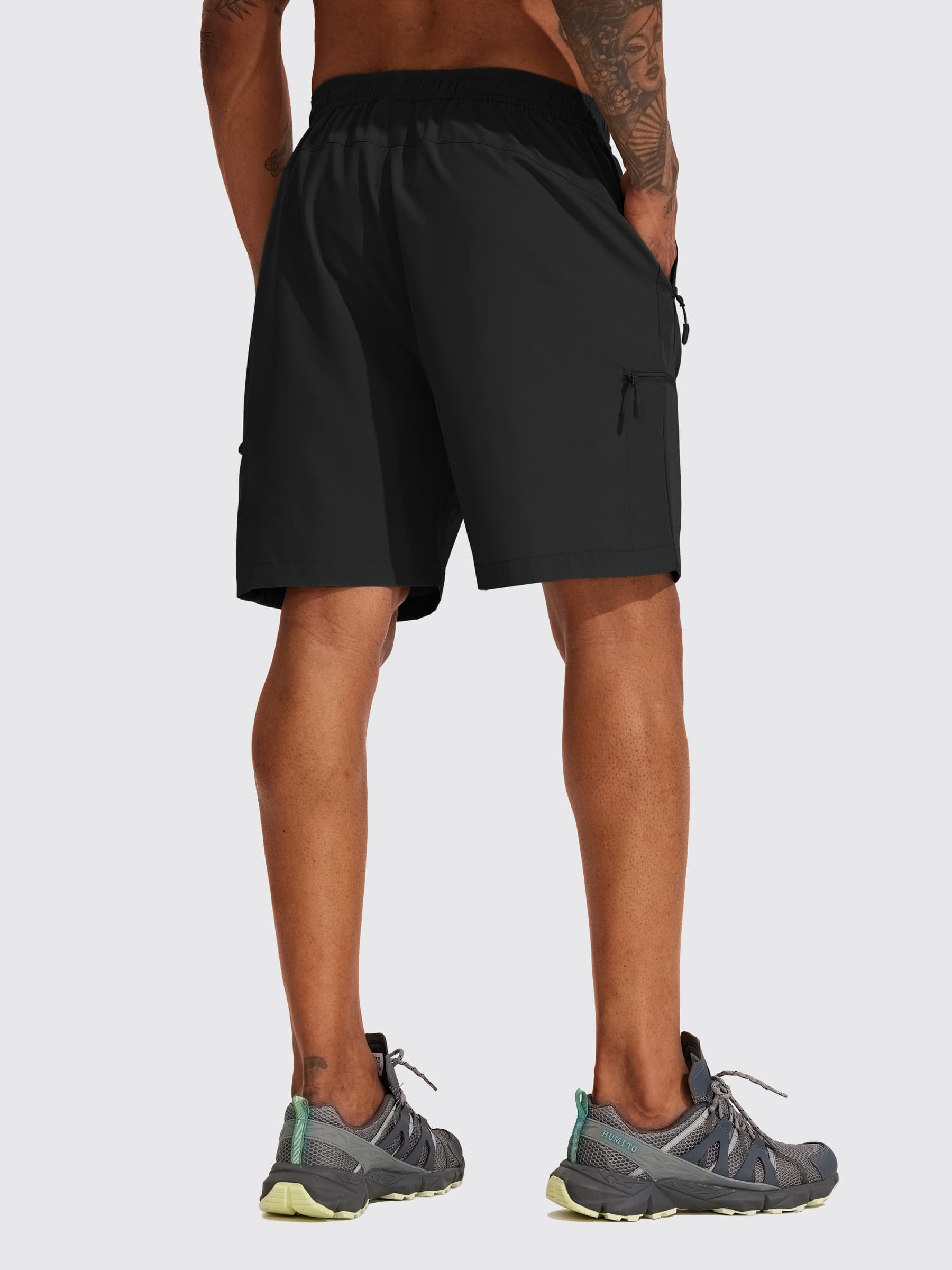 Men's Lightweight Cargo Shorts 7 Inch_Black2