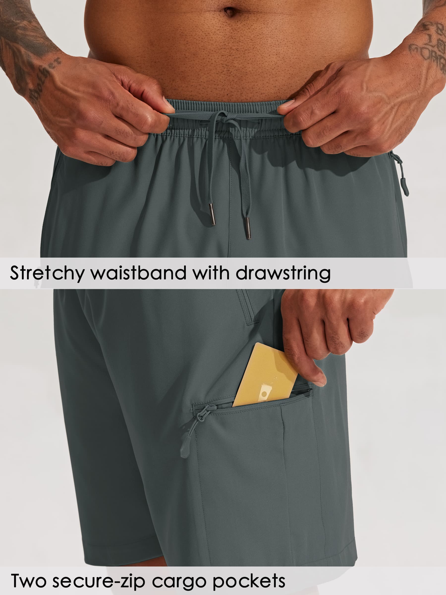 Men's Lightweight Cargo Shorts 7 Inch_DeepGray4