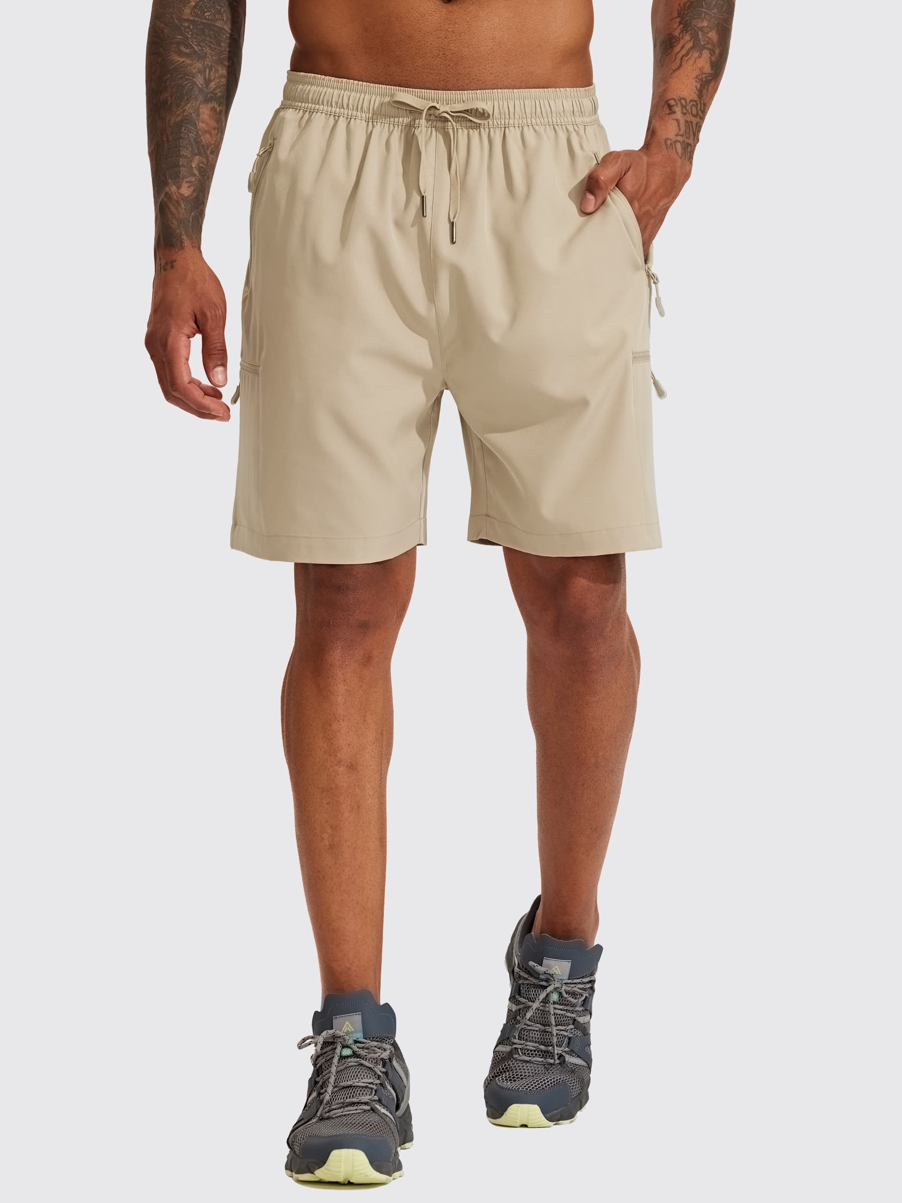 Men's Lightweight Cargo Shorts 7 Inch_Khaki1
