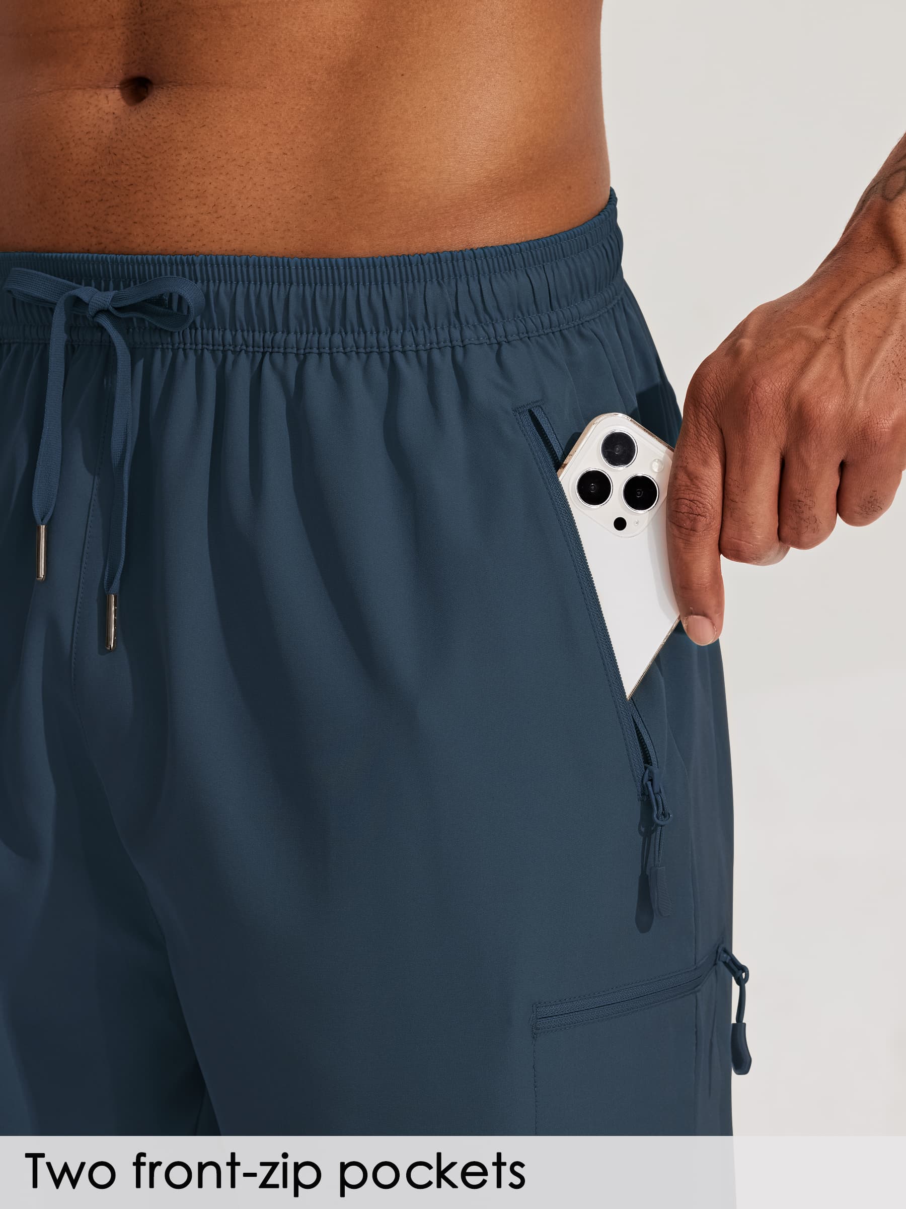 Men's Lightweight Cargo Shorts 7 Inch_Navy3