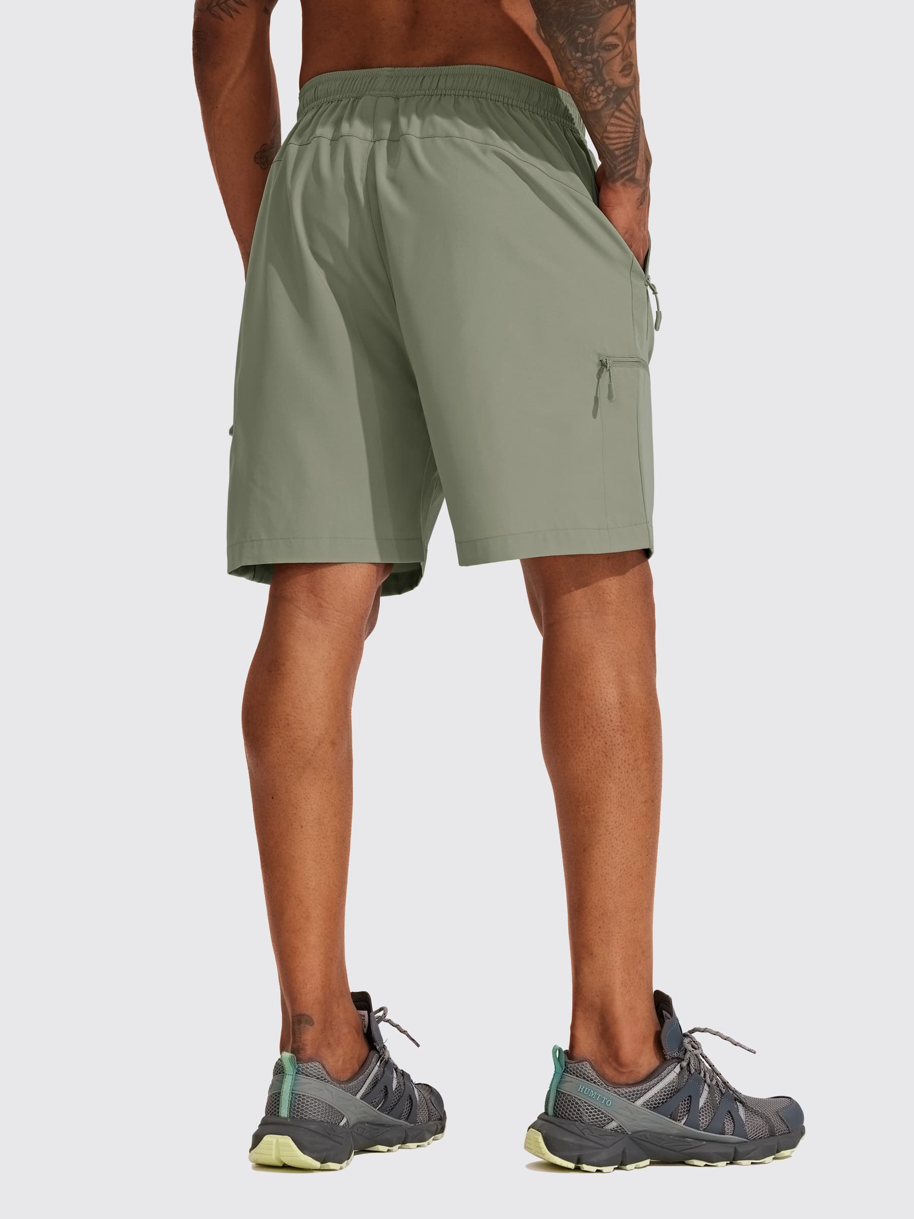 Men's Lightweight Cargo Shorts 7 Inch_Green2