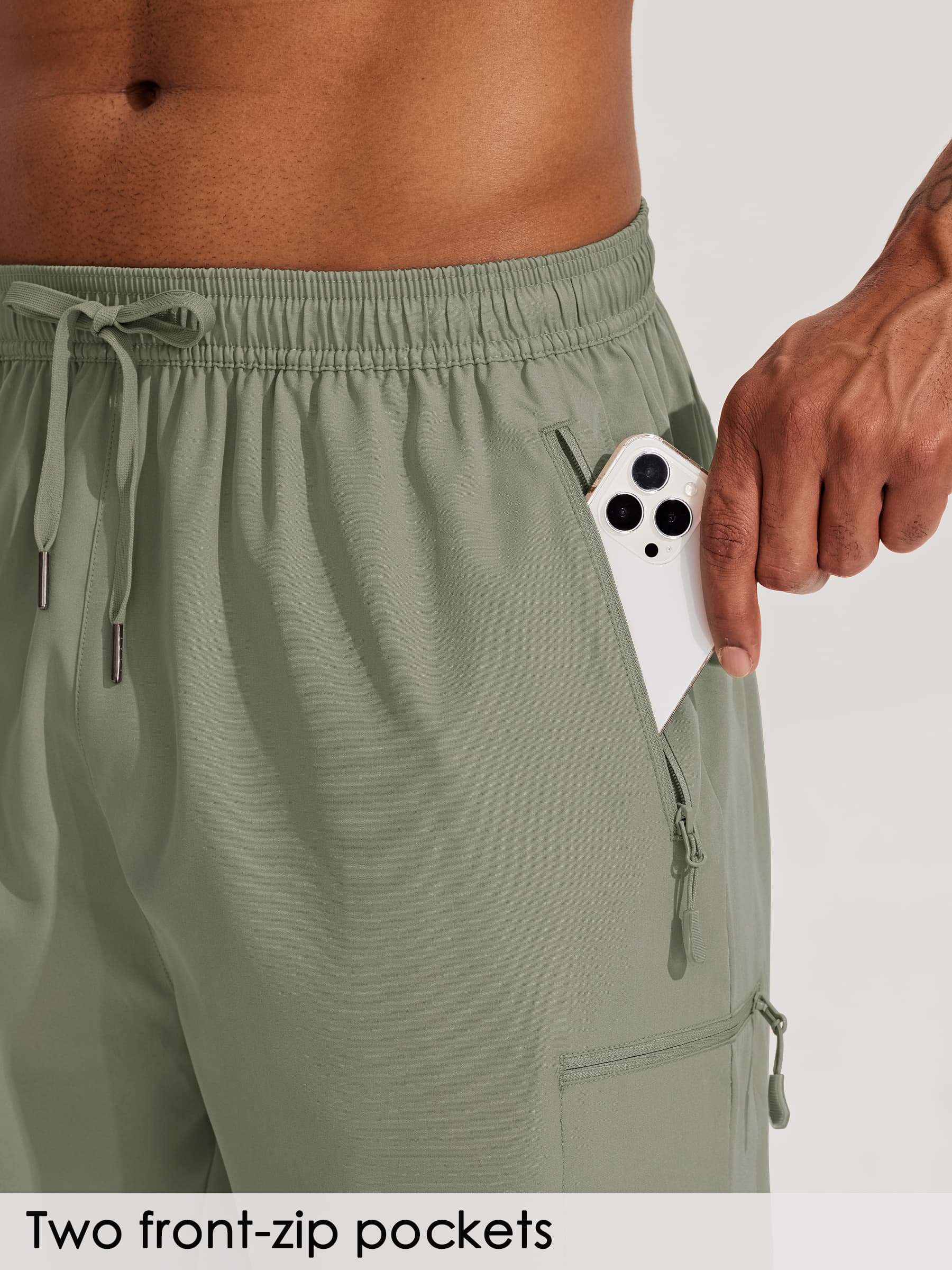 Men's Lightweight Cargo Shorts 7 Inch_Green3