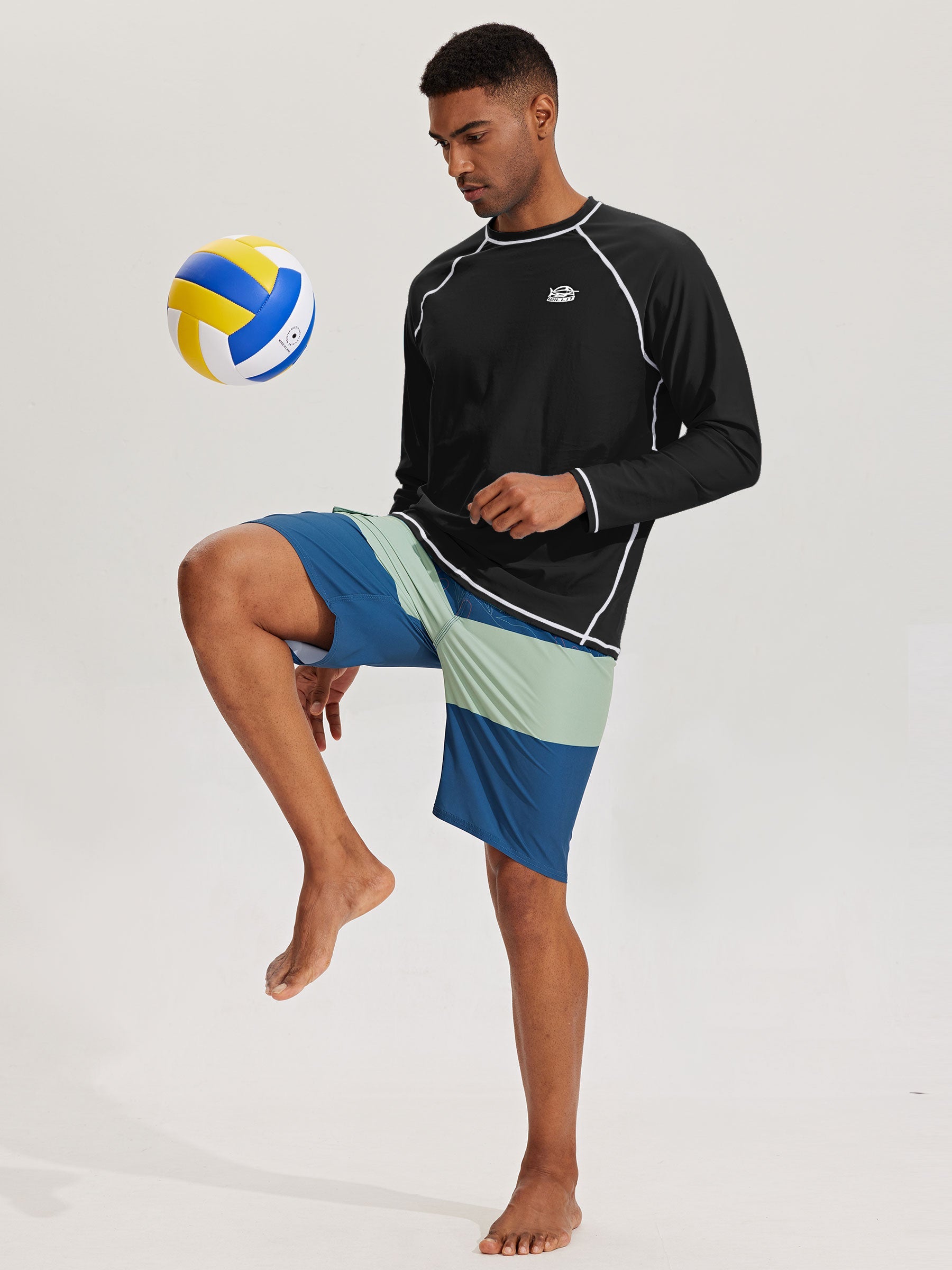 Men's Sun Protection Long Sleeve Shirt_Black_model6