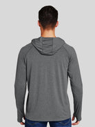 Willit Men's Sun Protection Long Sleeve Hooded Shirts in deep gray