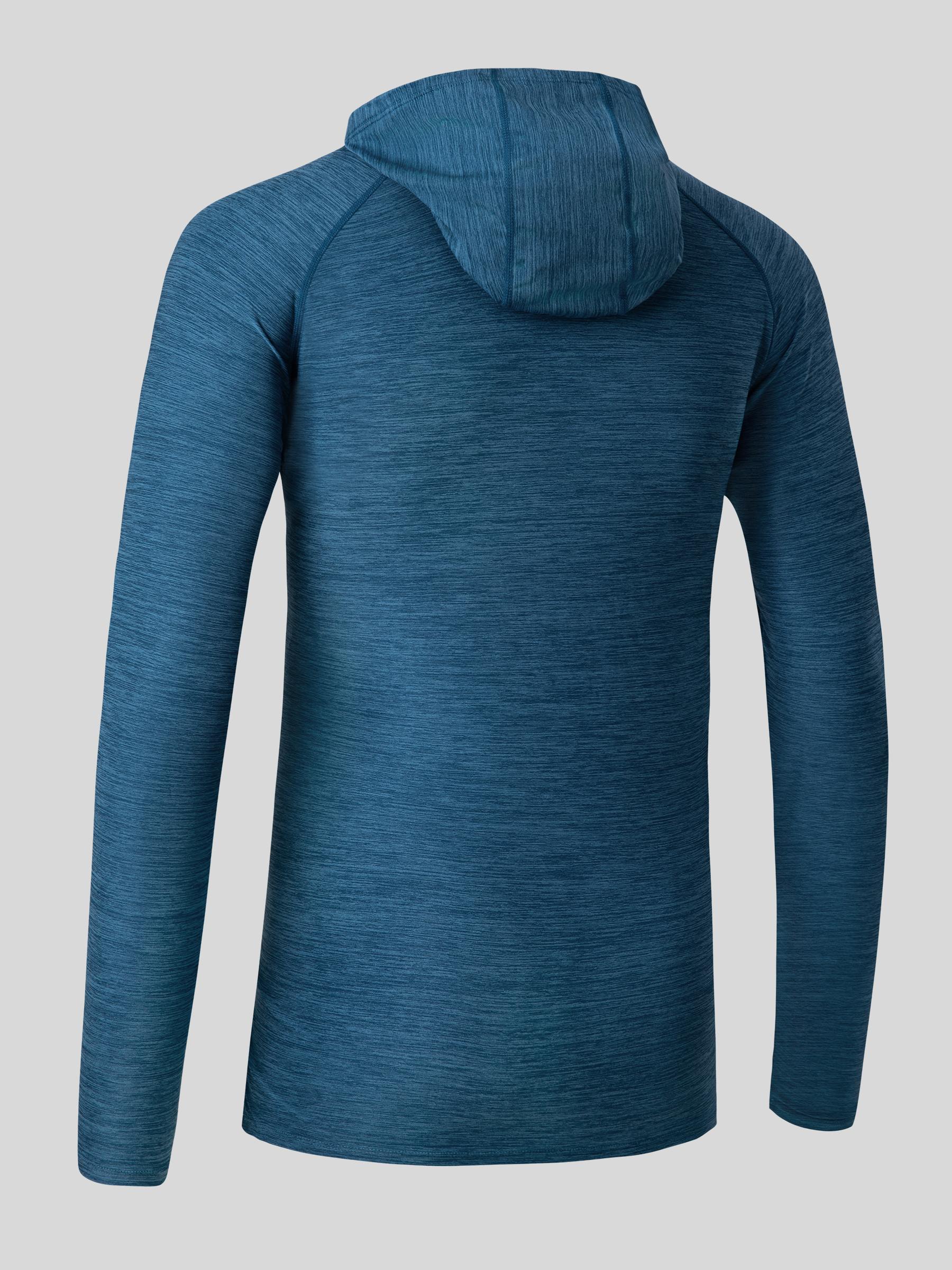 Willit Men's Sun Protection Long Sleeve Hooded Shirts in light cyan