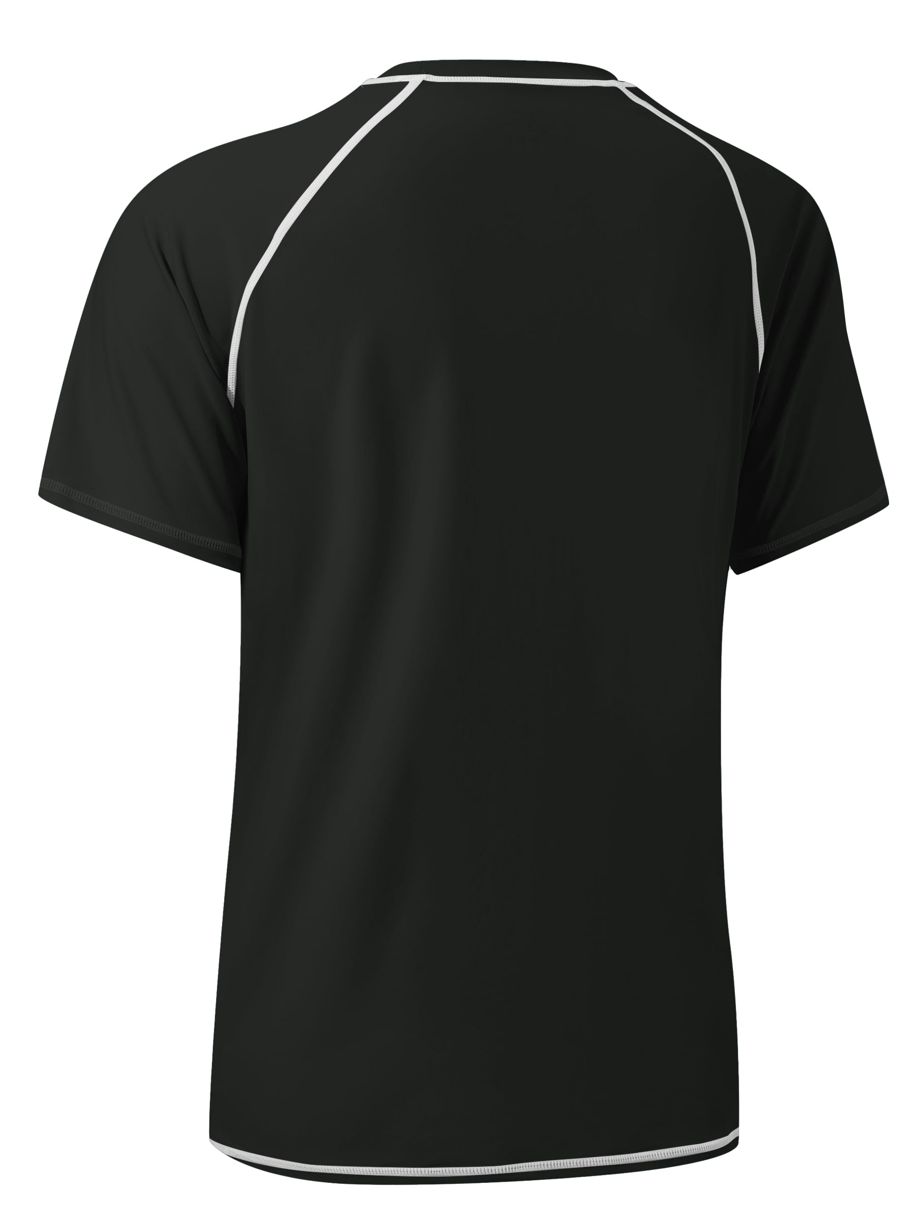 Men's Sun Protection Short Sleeve Shirt_Black_laydown2