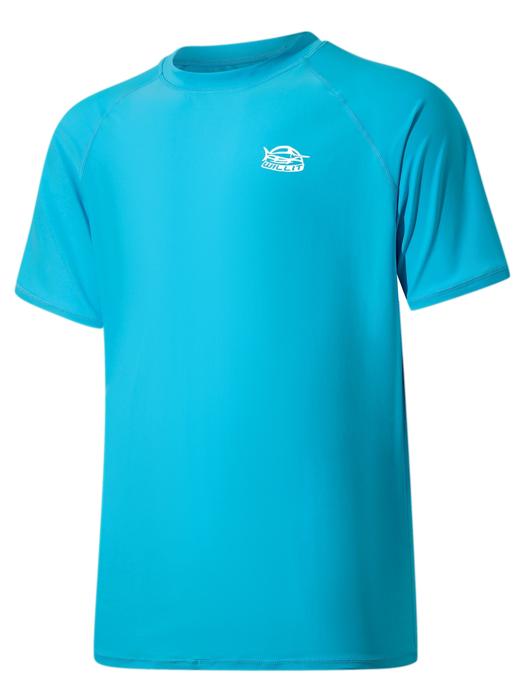 Men's Sun Protection Short Sleeve Shirt_Blue_laydown1