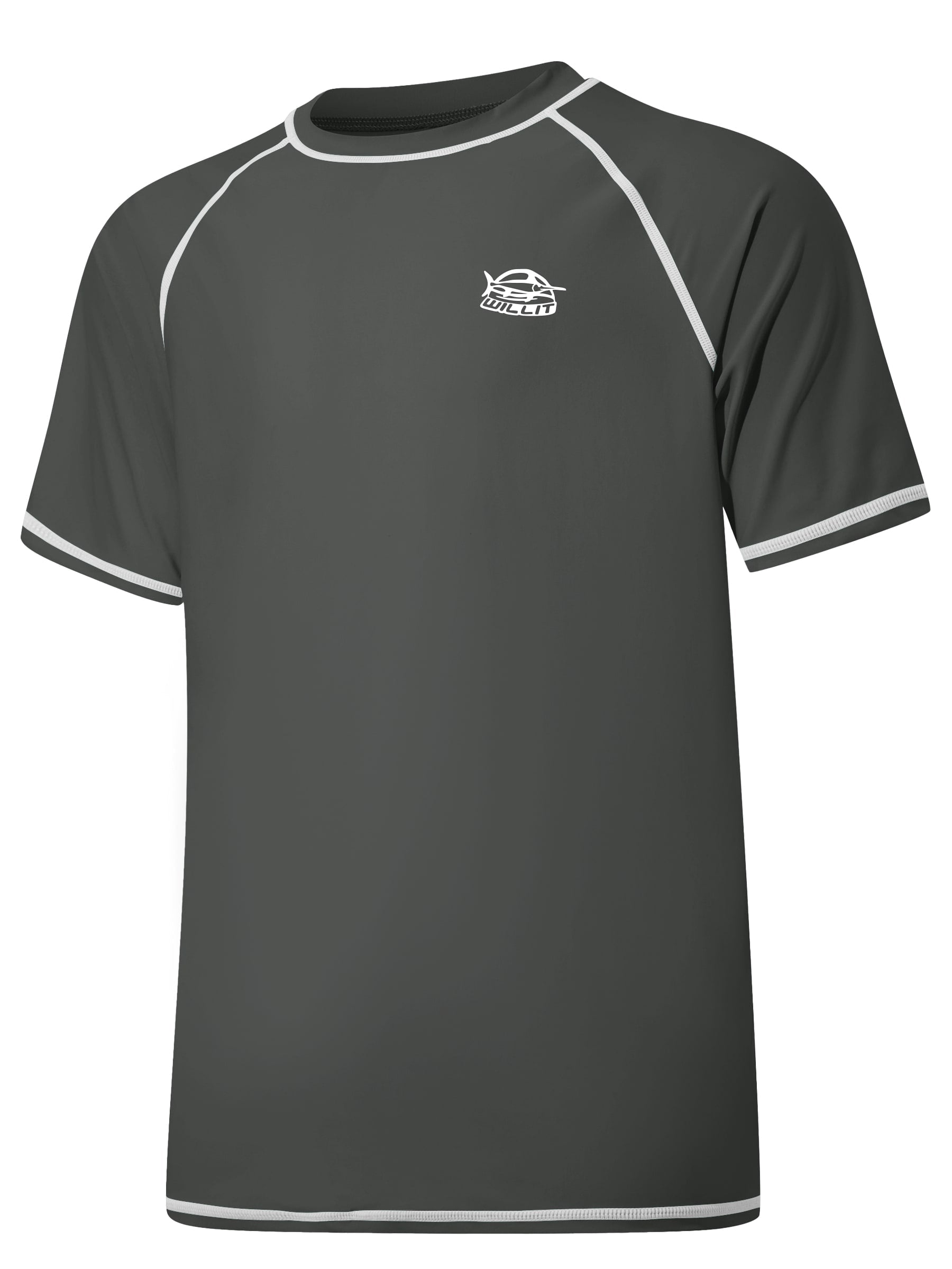 Men's Sun Protection Short Sleeve Shirt_DeepGray_detail1