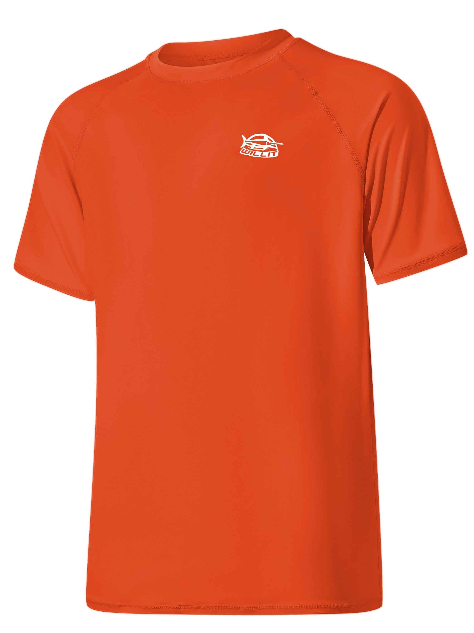 Men's Sun Protection Short Sleeve Shirt_Tangerine_detail1