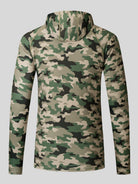 Willit Men's UPF 50+ Hooded Sun Shirt in Camo