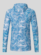 Willit Men's UPF 50+ Hooded Sun Shirt in Camo