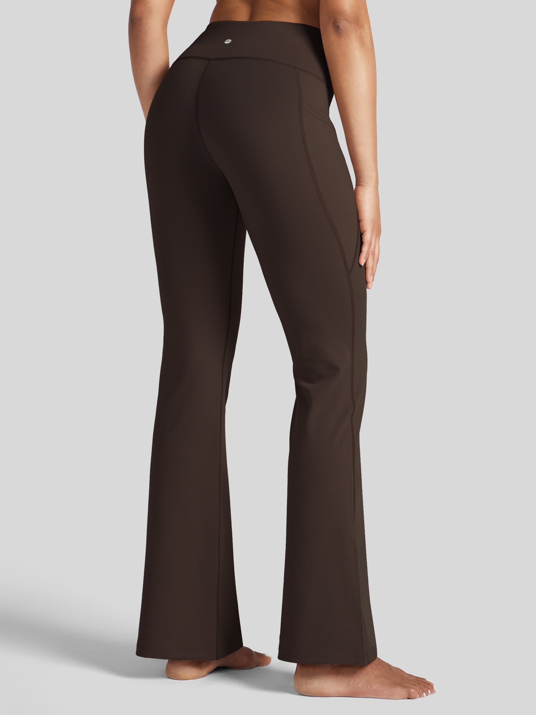 Womens Stretchy Yoga Pants Bootcut 31 Inch brown