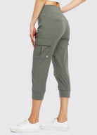 Women's Cargo Hiking Capris Pants_Green2