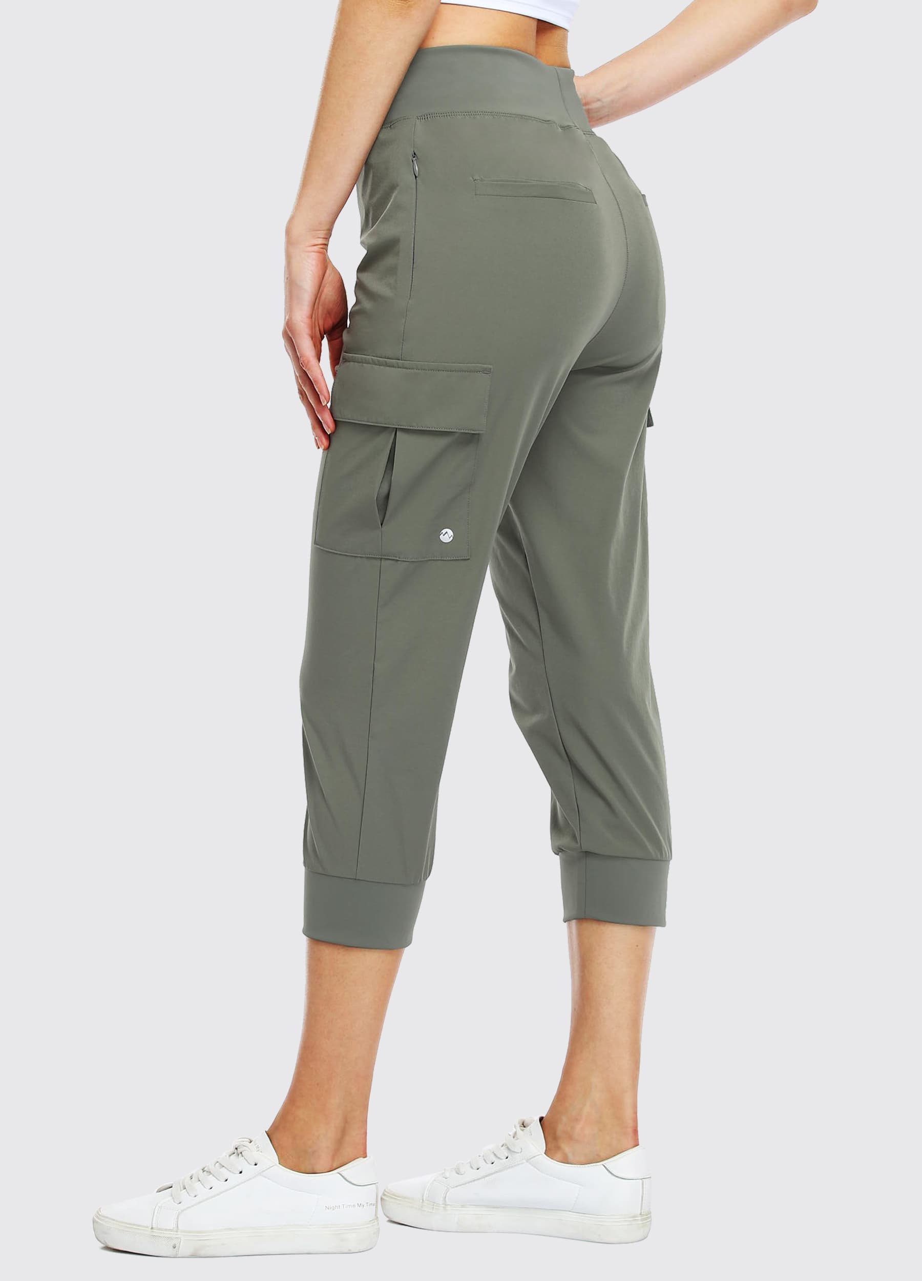 Women's Cargo Hiking Capris Pants_Green2