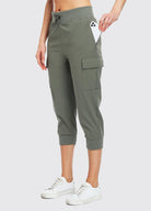 Women's Cargo Hiking Capris Pants_Green3