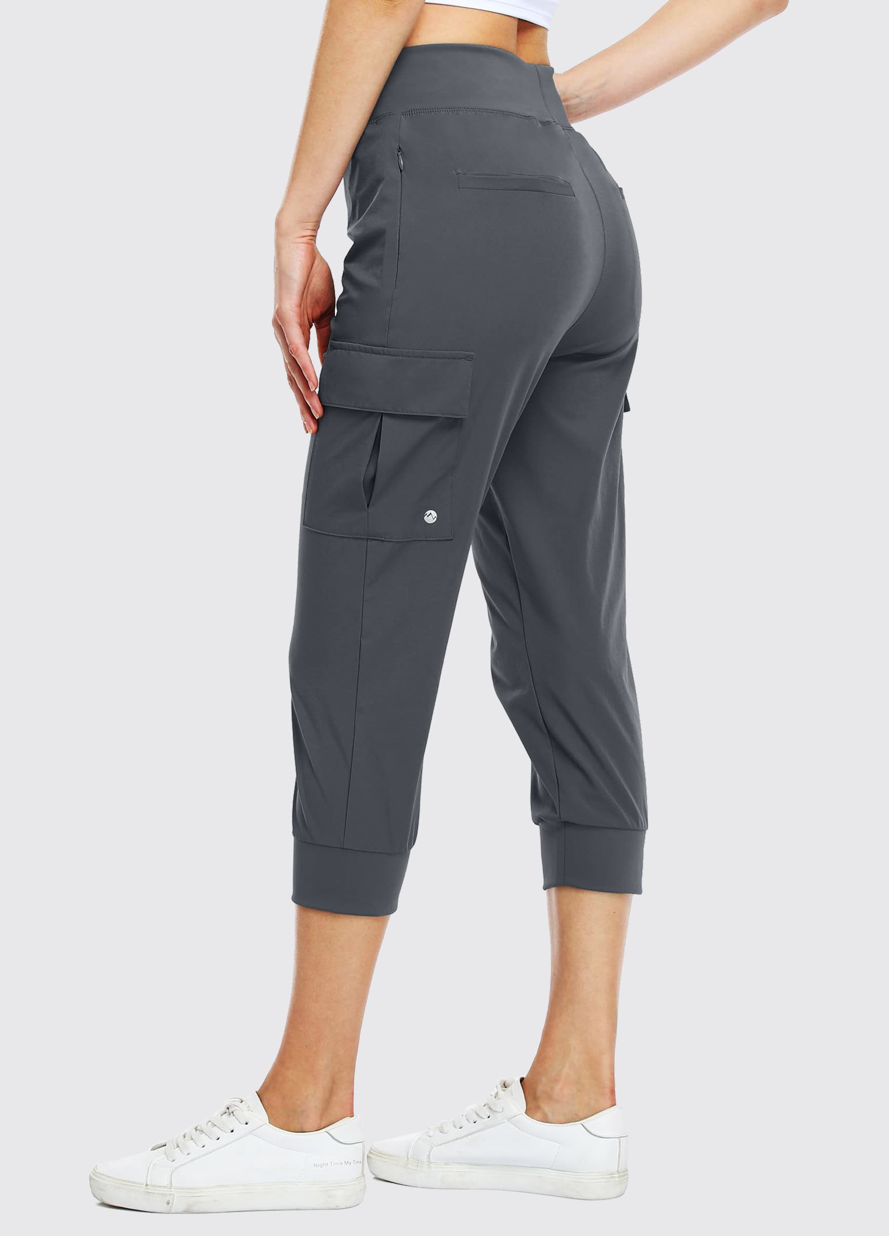 Women's Cargo Hiking Capris Pants_DeepGray2