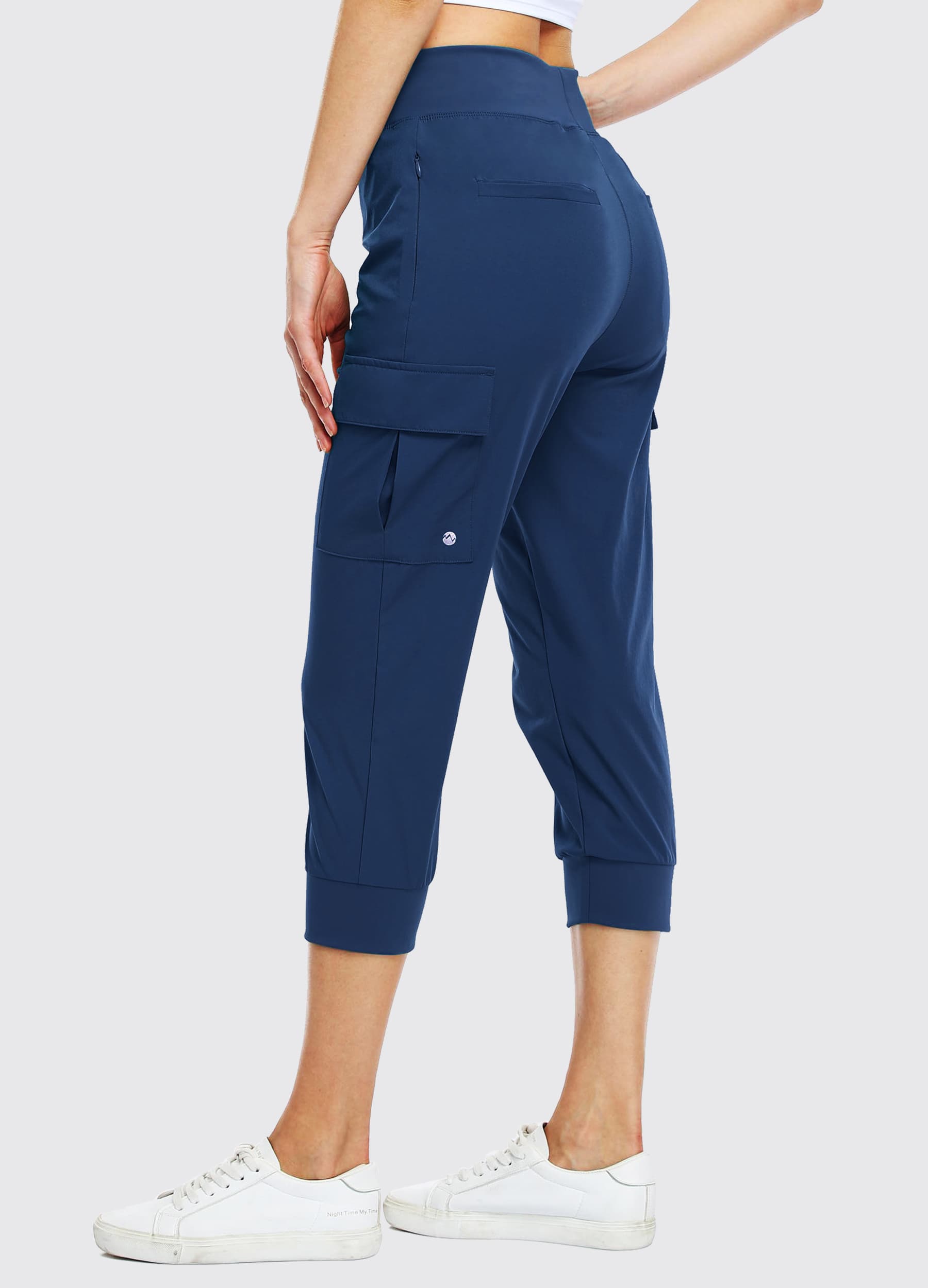 Women's Cargo Hiking Capris Pants_Navy3