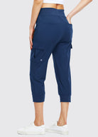 Women's Cargo Hiking Capris Pants_Navy2
