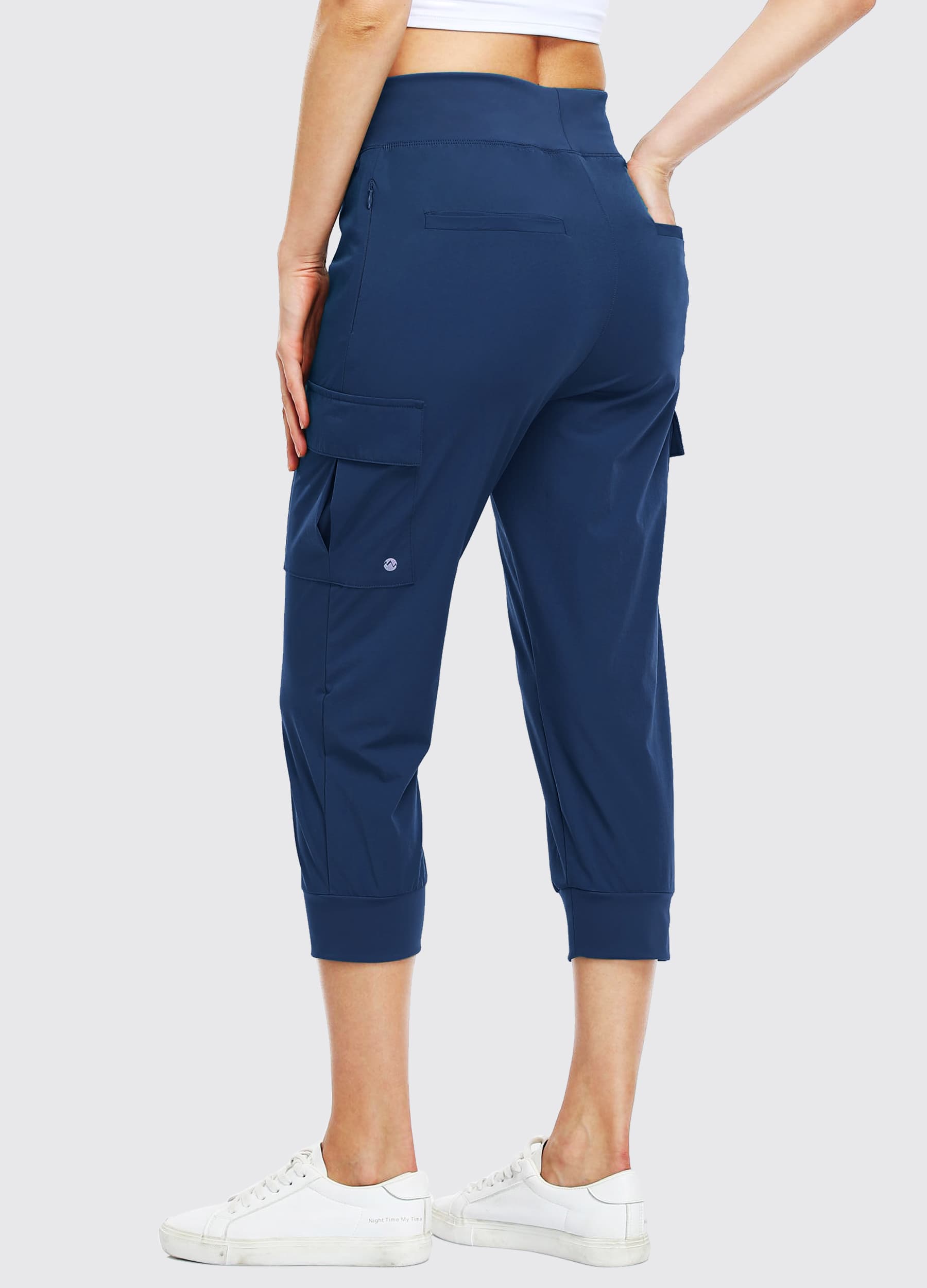 Women's Cargo Hiking Capris Pants_Navy2