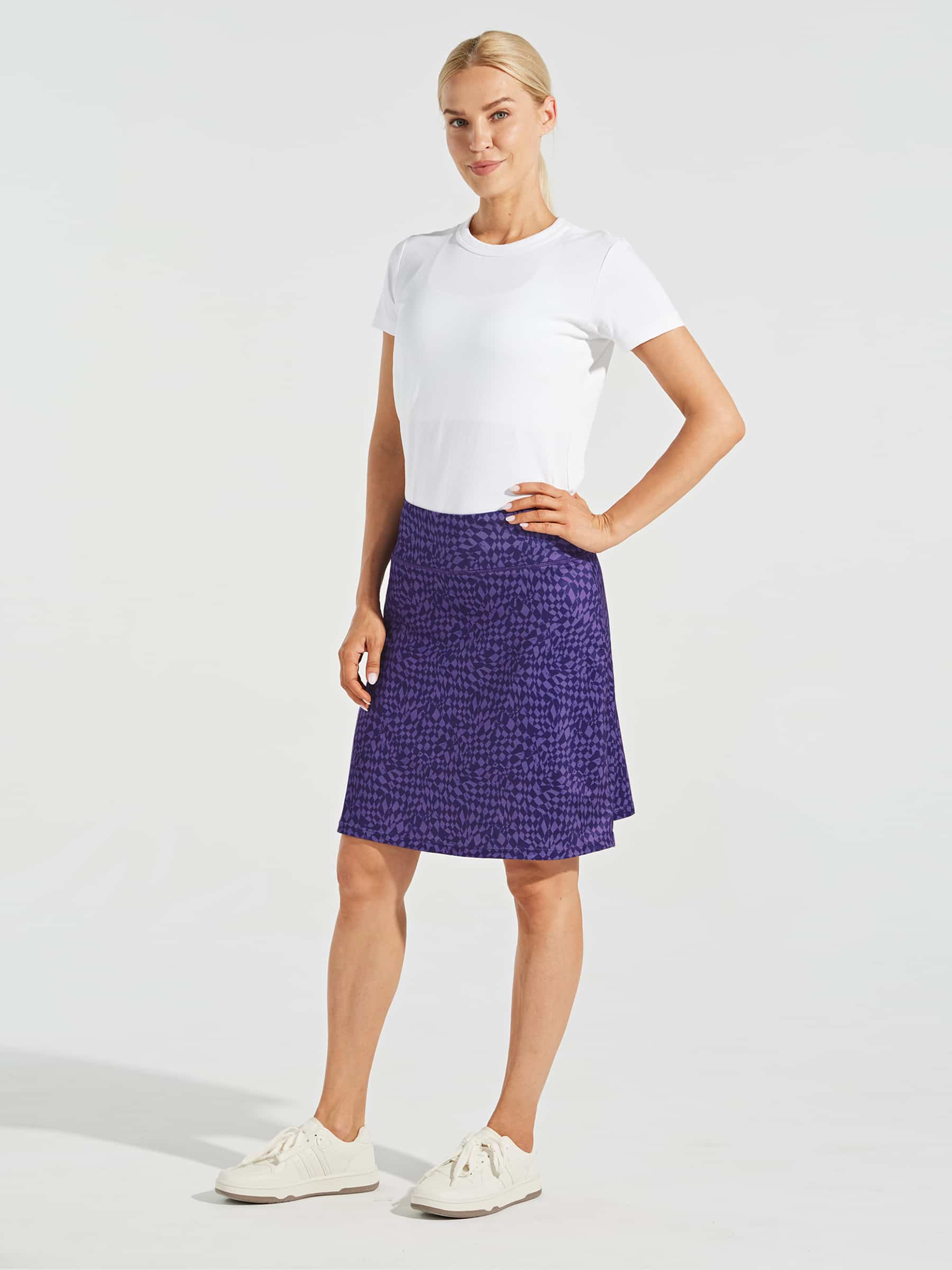 Women 20 Inches Skorts Skirts Golf Knee Length Tennis Skirts
