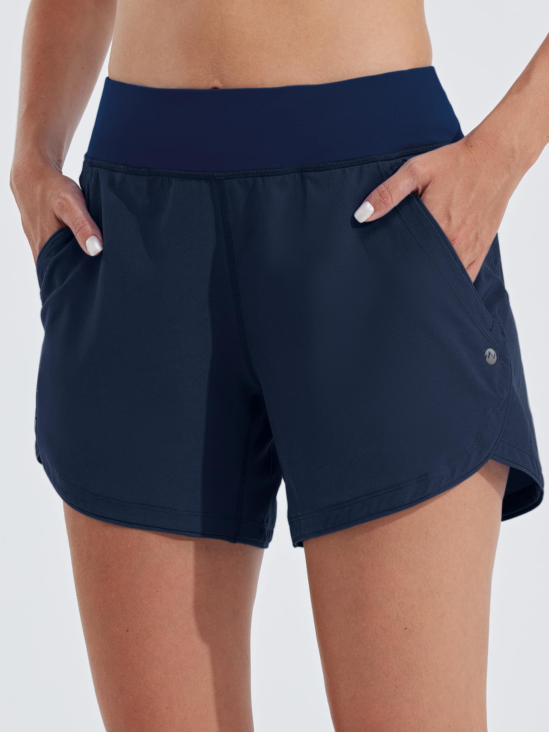 Willit Women's Swim Board Shorts 5 Inch_Navy3