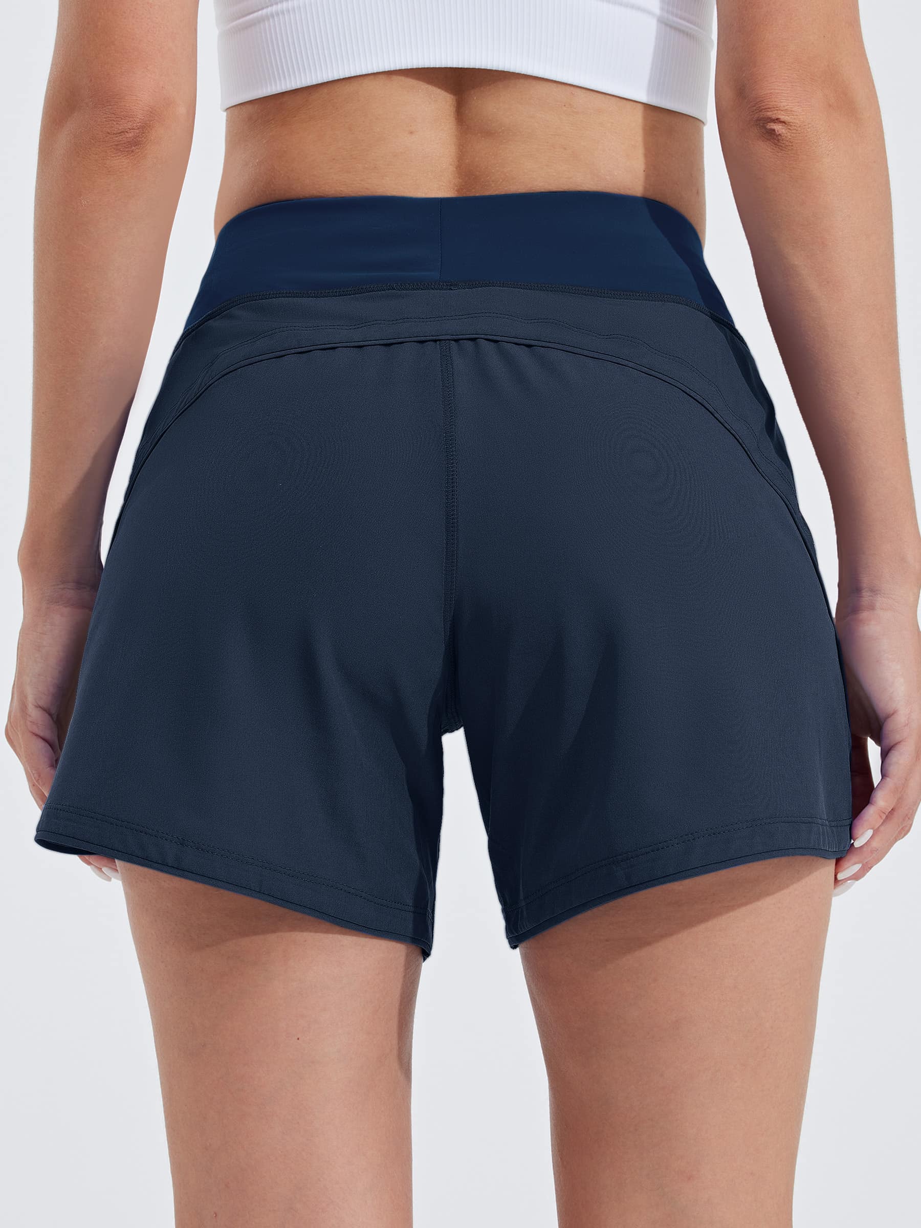 Willit Women's Swim Board Shorts 5 Inch_Navy4