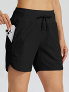 Willit Womens Active 5 Inch Shorts in black3