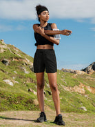 Willit Womens Active 5 Inch Shorts in black2