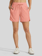 Willit Womens Active 5 Inch Shorts in coral1