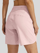 Willit Womens Active 5 Inch Shorts in light pink4