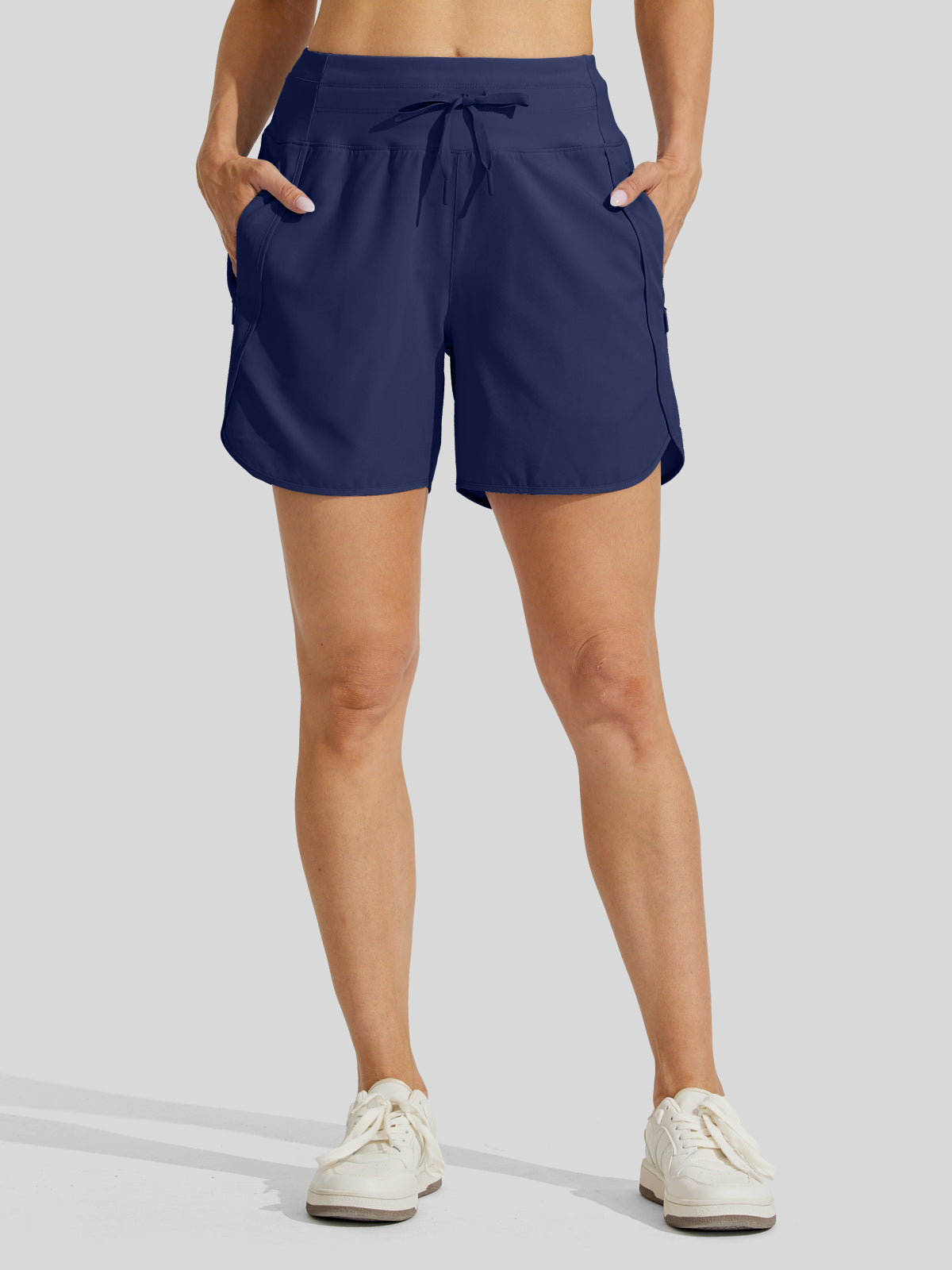Willit Womens Active 5 Inch Shorts in navy1