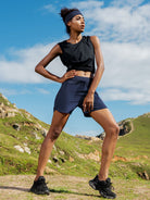 Willit Womens Active 5 Inch Shorts in navy2