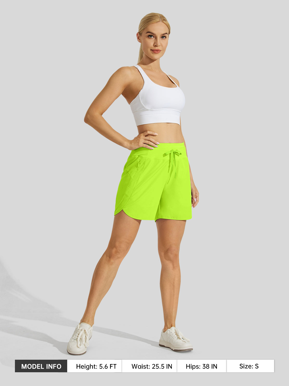 Willit Womens Active 5 Inch Shorts in green6
