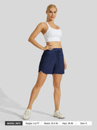Willit Womens Active 5 Inch Shorts in navy6