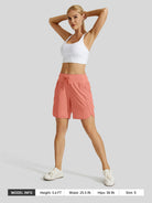 Willit Womens Active 7 Inch Shorts in coral6