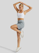 Willit Womens Active 7 Inch Shorts in light gray5