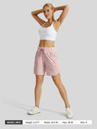 Willit Womens Active 7 Inch Shorts in light pink6