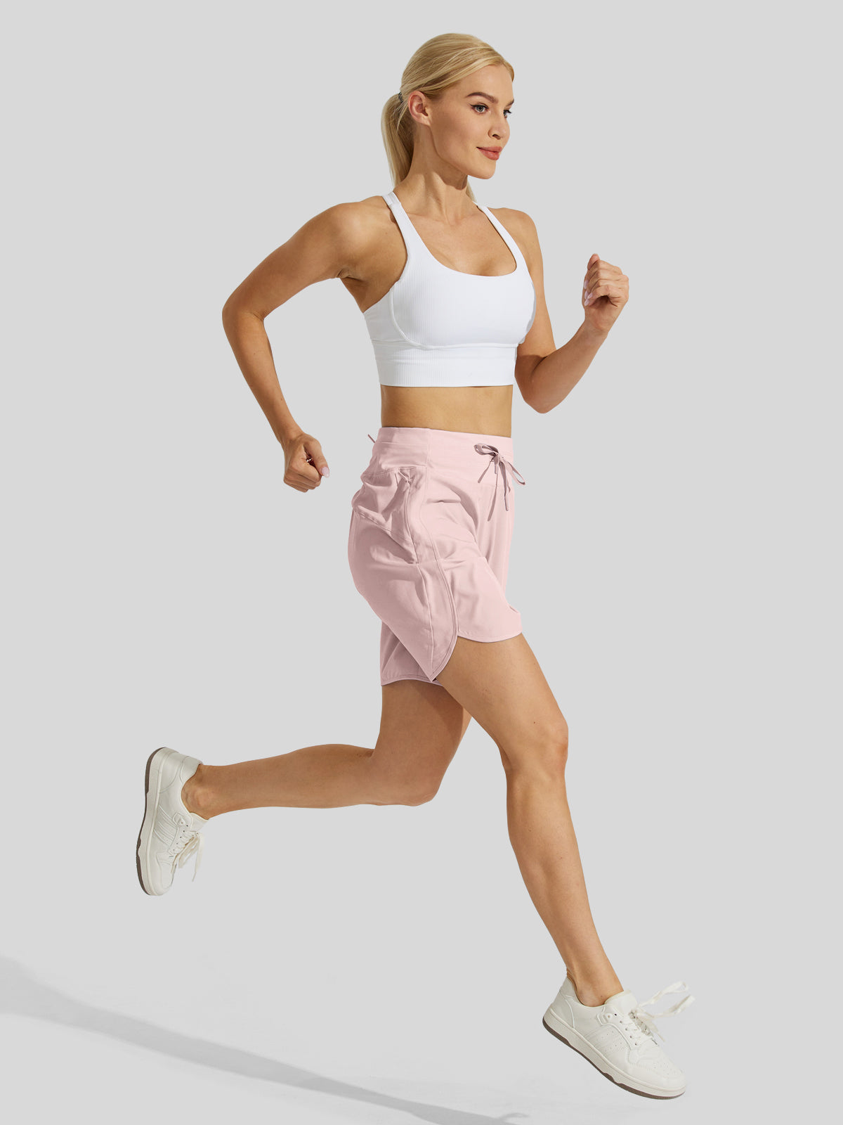 Willit Womens Active 7 Inch Shorts in light pink4