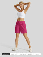 Willit Womens Active 7 Inch Shorts in rose red6