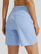 Willit Womens Active 7 Inch Shorts in light blue 4