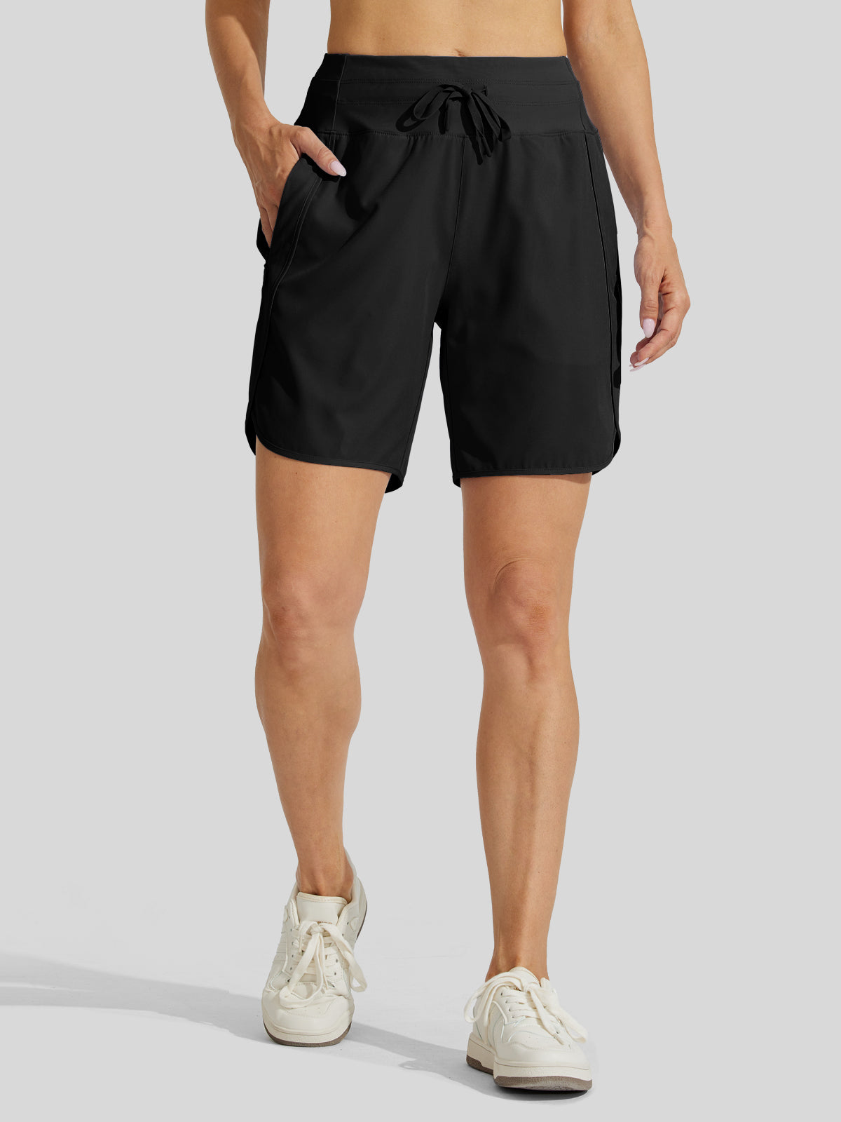 Willit Womens Active 7 Inch Shorts in black1