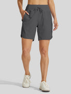 Willit Womens Active 7 Inch Shorts in deep gray1