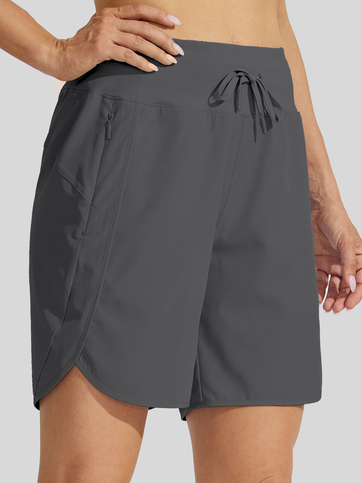 Willit Womens Active 7 Inch Shorts in deep gray3