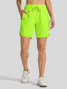 Willit Womens Active 7 Inch Shorts in green1