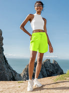 Willit Womens Active 7 Inch Shorts in green2