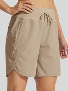 Willit Womens Active 7 Inch Shorts in khaki5
