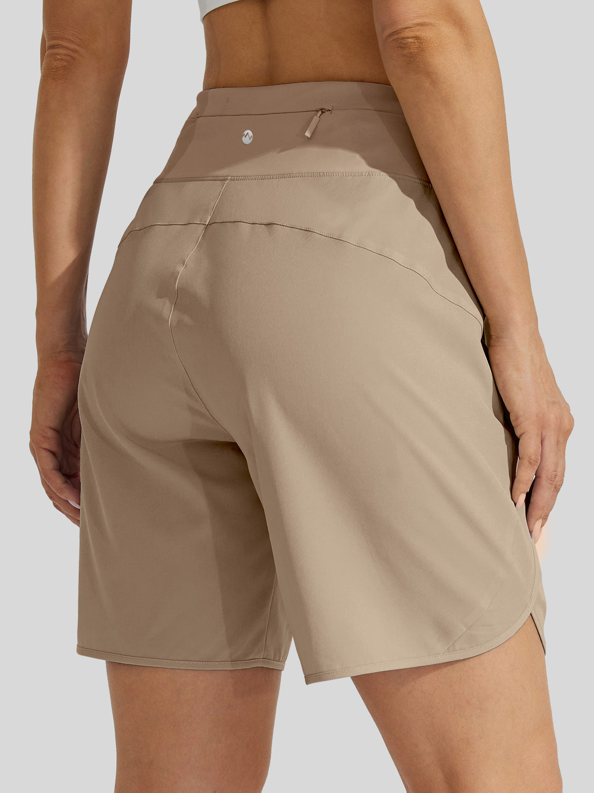 Willit Womens Active 7 Inch Shorts in khaki6